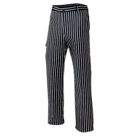PANTALON COCINERO NEGRO A RAYAS