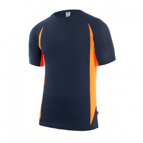 CAMISETA TECNICA AZUL NARANJA