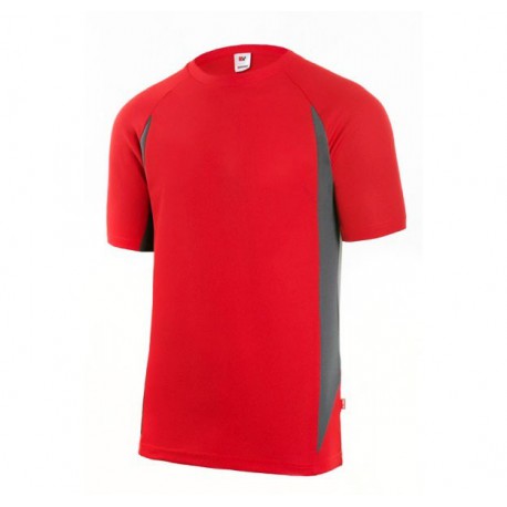 CAMISA TÉCNICA VERMELHA CINZA