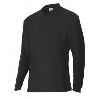 POLO PIQUE MANGA LARGA NEGRO