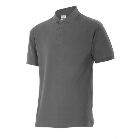 GRAUES KURZARM-PIQUE-POLOSHIRT