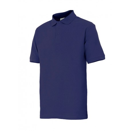 MARINEBLAUES KURZARM-PIQUE-POLOSHIRT