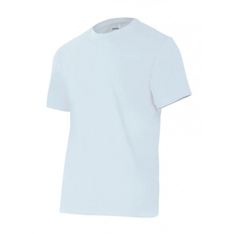 T-SHIRT BIANCA IN COTONE A MANICHE CORTE