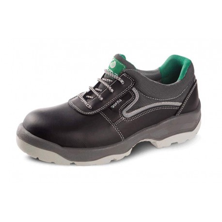 ZAPATO NEGRO PIEL CON PUNTERA S3 ODIN 