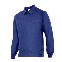 VESTE BLEU COTON POLYESTER