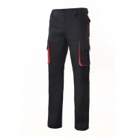 ZWEIFARBIGE HOSE SCHWARZ ROT