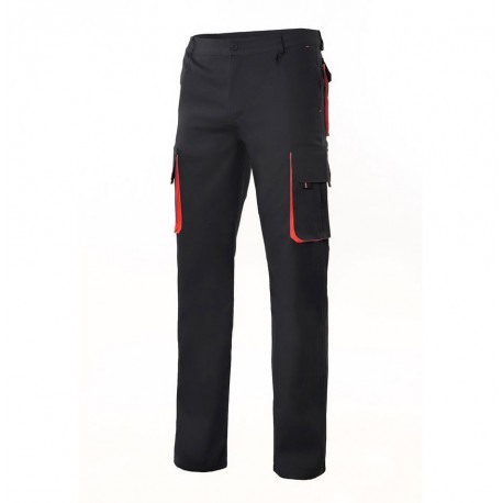 PANTALONE NERO ROSSO BICOLORE