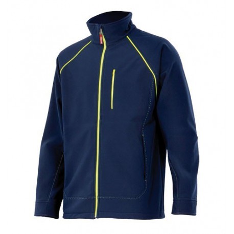NAVY YELLOW SOFTSHELL JACKET