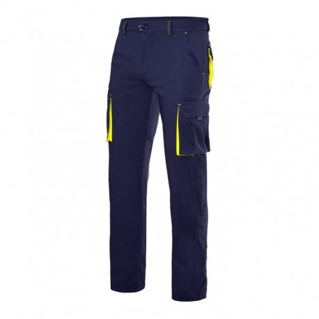 BLAU GELBE HOSE MIT MEHREREN TASCHEN