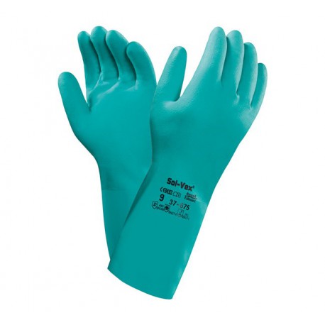 GUANTES NITRILO FLOCADO 37-675 ANSELL