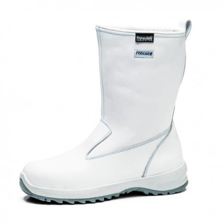 WITTE KOUDE LAARZEN MET ROBUUSTE TEEN...