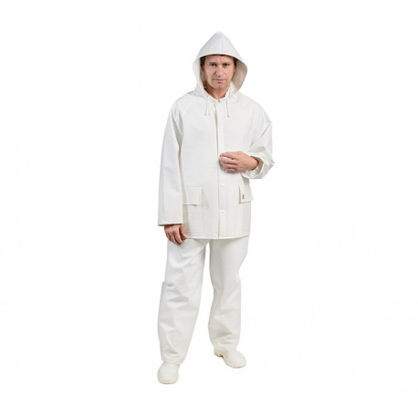 CAPA DE CHUVA DE PVC BRANCO À PROVA...