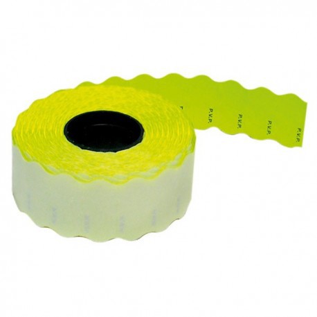 ETIQUETAS AMARILLO FLUOR 26x12 1000 UDS.
