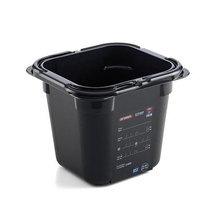 RECIPIENTE PRETO SEM TAMPA 2,1 L. GN...