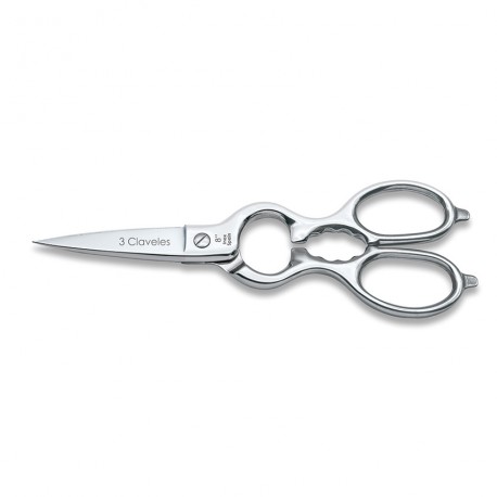 TIJERA 8" INOX. PULIDA 3 CLAVELES  00400