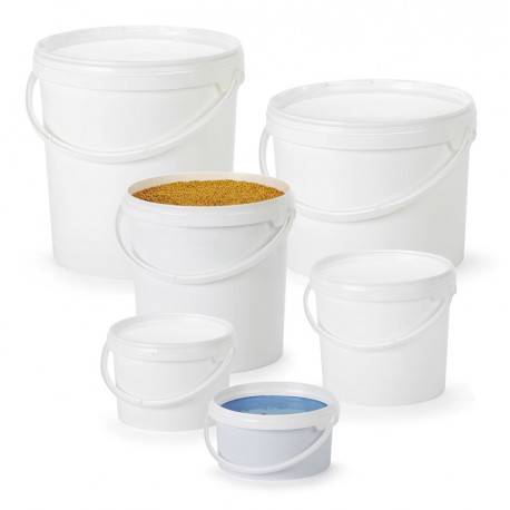 SEAU BLANC AVEC COUVERCLE JOKEY 2 Lts.