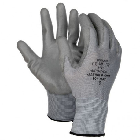 GLOVES MATRIX P GRIP GRAY POLYCO