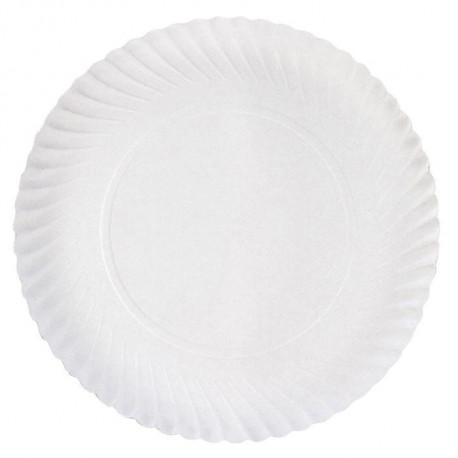 PLATOS DE CARTON BLANCO ESTRIADO 27...