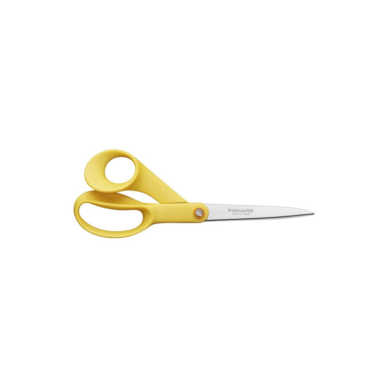 ROESTVRIJ STALEN SCHAAR. FISKARS GEEL...
