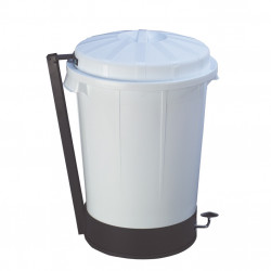 BALDE BRANCO COM PEDAL 50 Lts