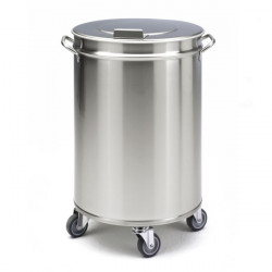 BALDE DE AÇO INOX COM RODAS...