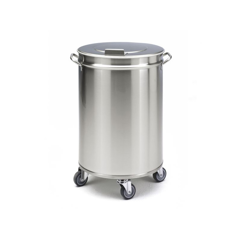 GALLEDA INOX AMB RODES I TAPA 95 L.