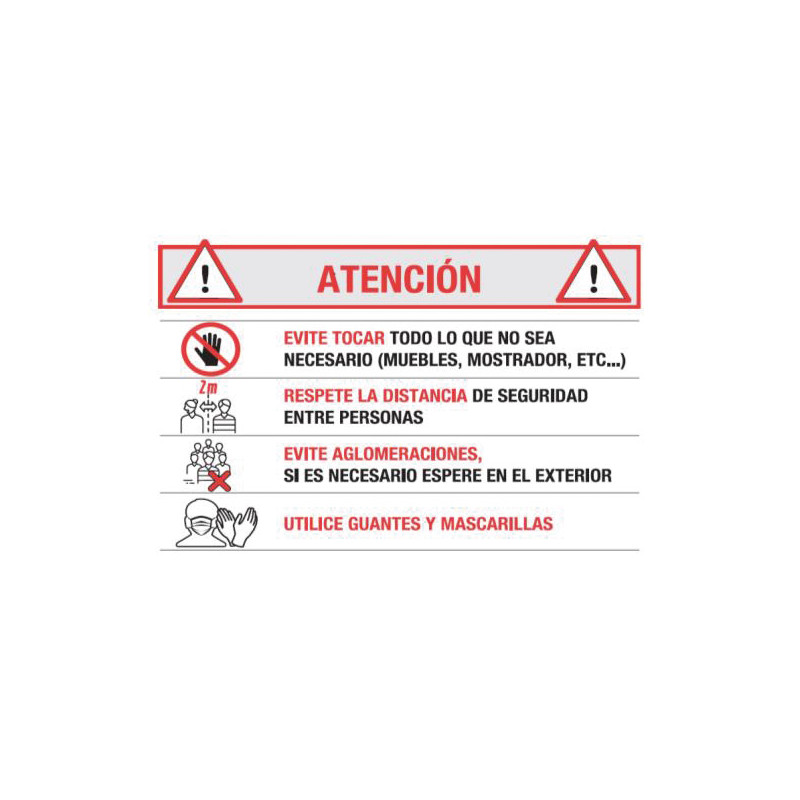 AFFICHE PVC ATTENTION PREVENTION 70 x...