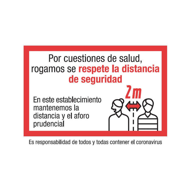 VINIL ADHESIU RESPECTE DISTÀNCIA DE...