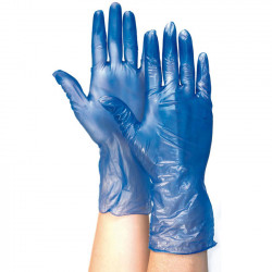 GUANTES VINILO AZUL...
