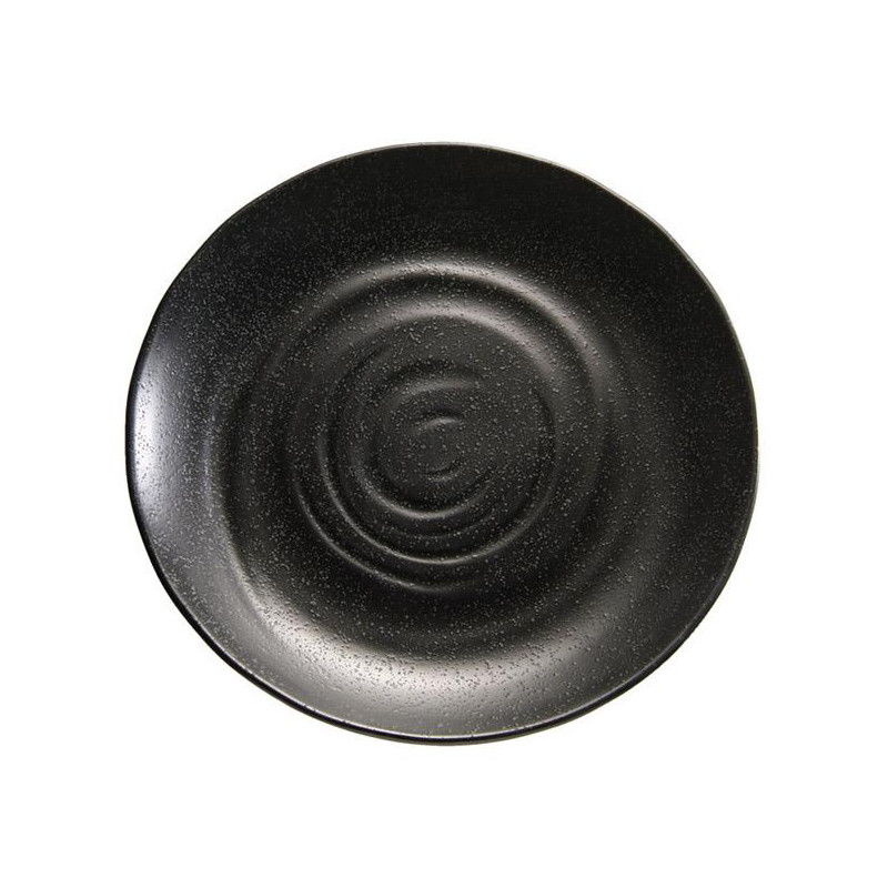 PIATTO NERO IN MELAMINICO Ø28x3 cm.