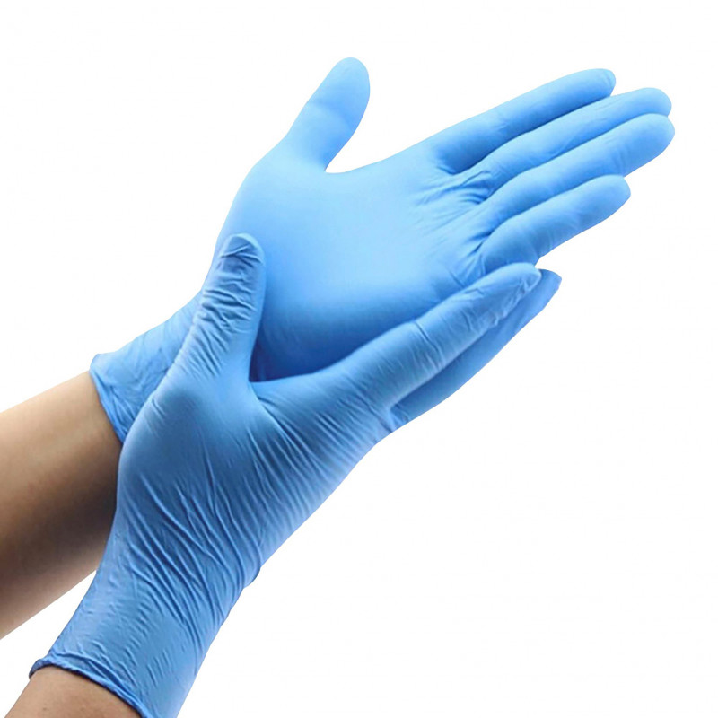 PUDERFREIE HANDSCHUHE AUS BLAUEM...