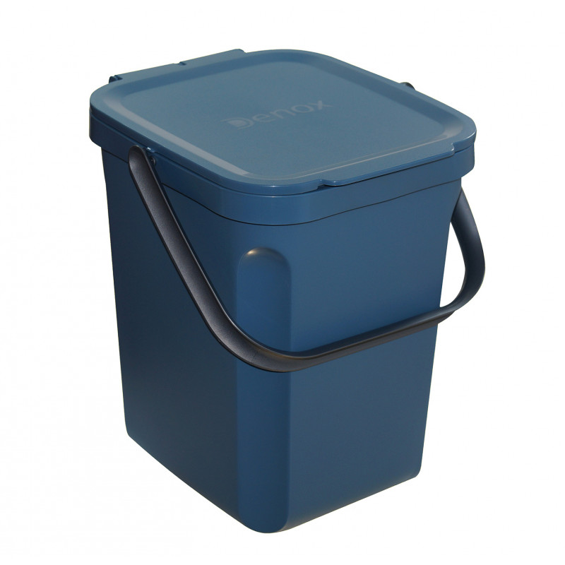 SEAU EN PLASTIQUE BLEU AVEC COUVERCLE...