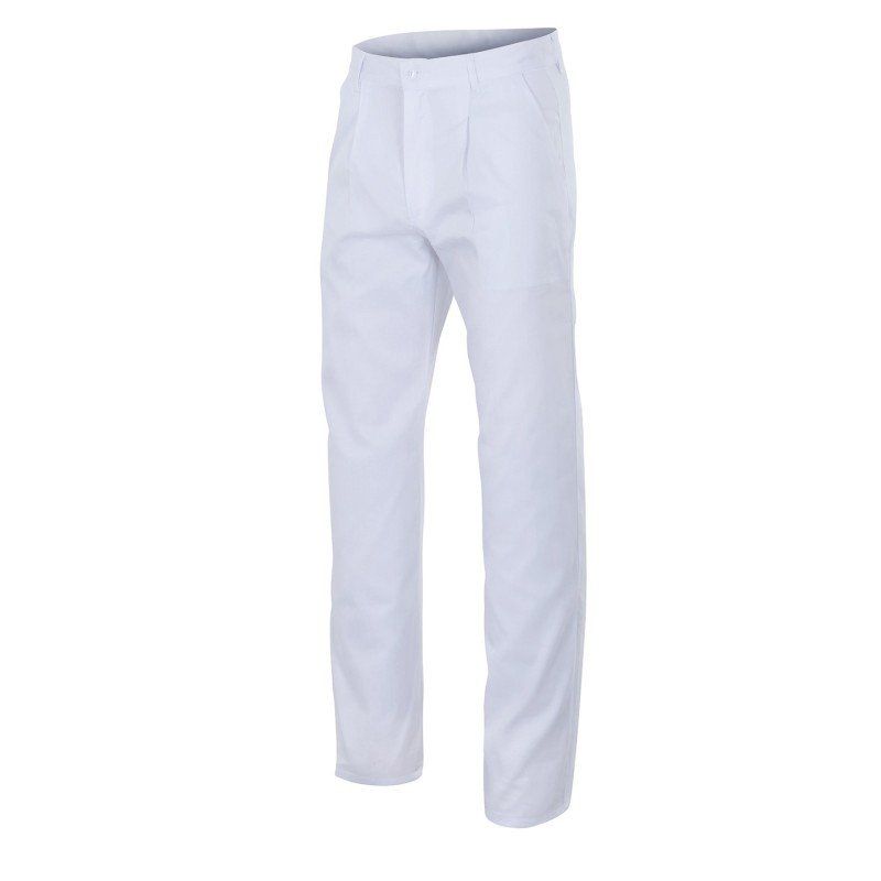 PANTALON BLANC À TAILLE FIXE