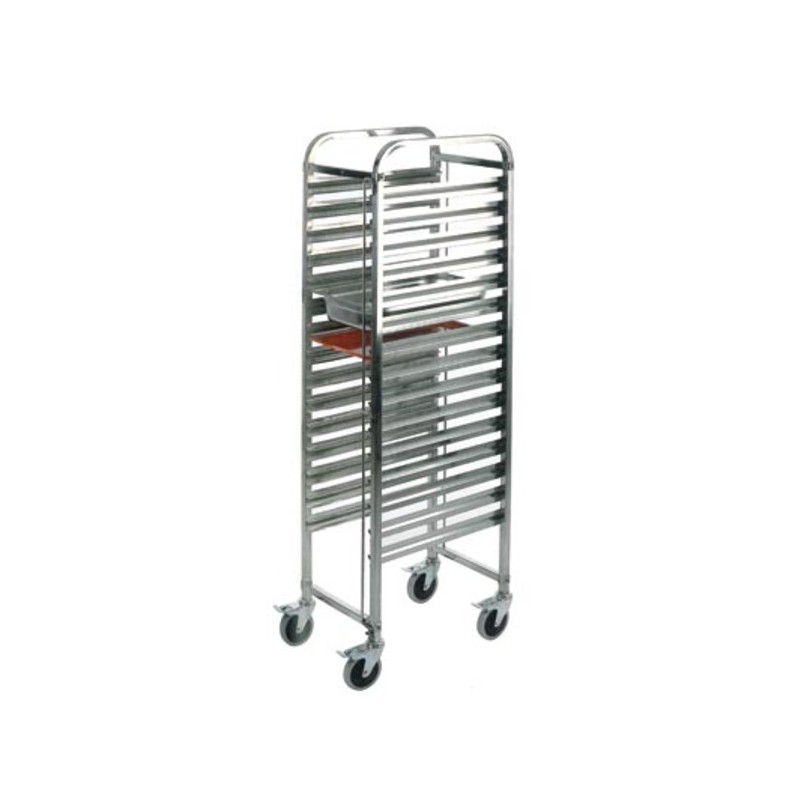 CHARIOT INOX 15 PLATEAUX GN1/1...