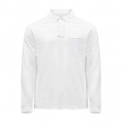 WEIßES LANGARM-POLOSHIRT...