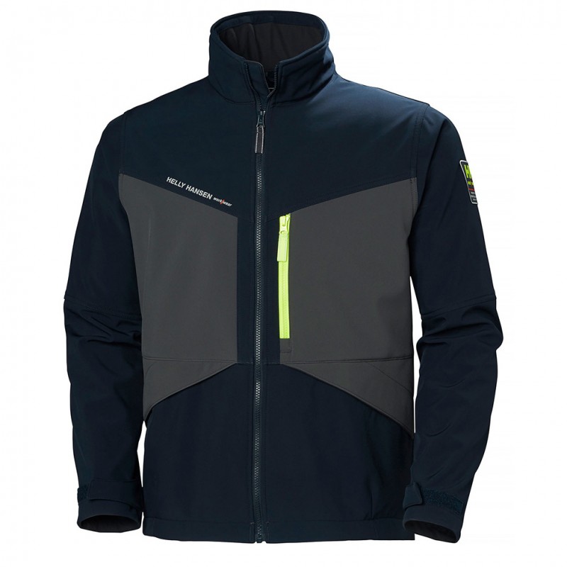AKER SHOFT SHELL JACKE MARINEGRAU...