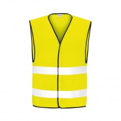 VELCRO FLUOR SÁRGA MELLÉNY