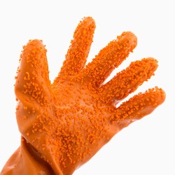 ORANGE PVC GLOVES PEELER...