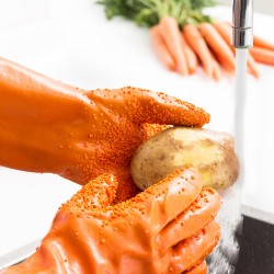 ORANGE PVC GLOVES PEELER... 2