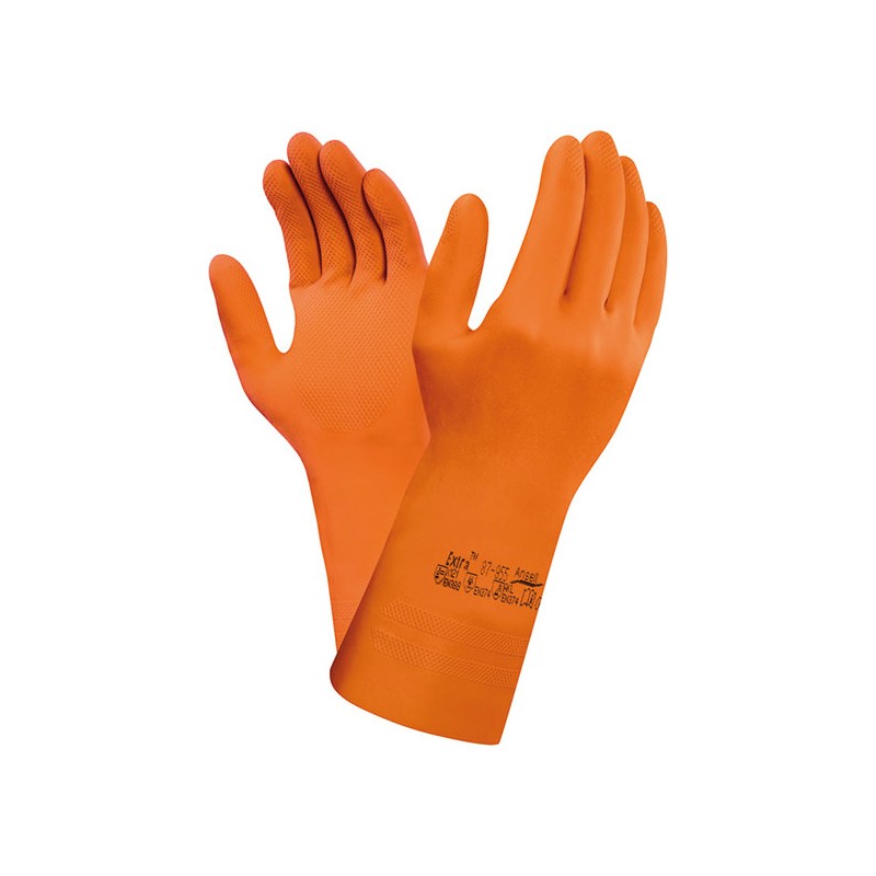 GUANTES EXTRA NARANJAS 87-955 ANSELL