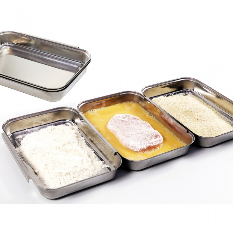 SET PANE 3 PEZZI IN ACCIAIO INOX.