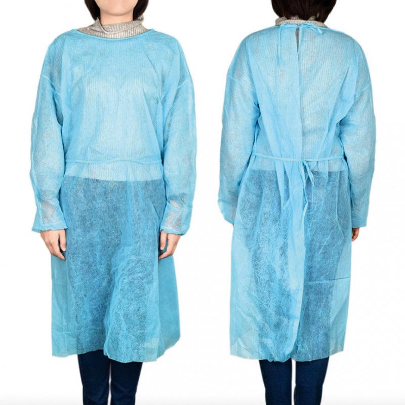 EINWEG-OP-KLEID AUS POLYPROPYLEN, BLAU