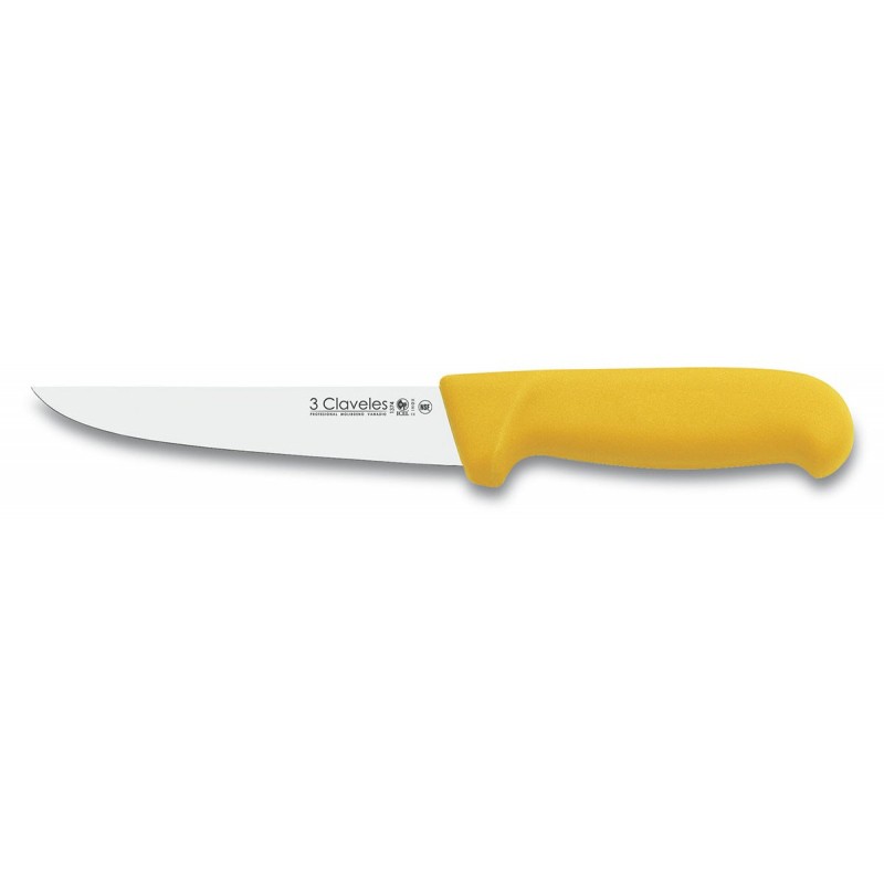 FACA DE DESOSSA LARGA 3C 18 cm AMARELA