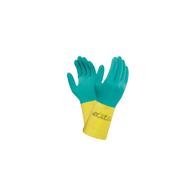 GUANTES BI COLOR QUIMICOS 87-900 ANSELL