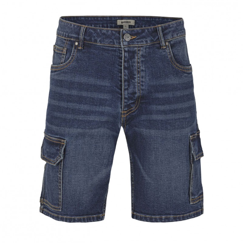 BERMUDASHORTS AUS STRETCH-DENIM MIT...