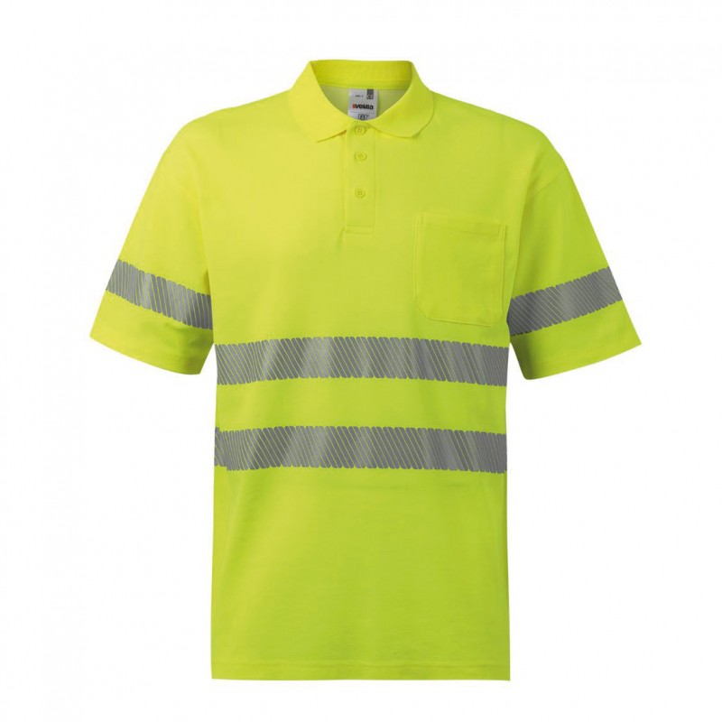 AV FLUOR YELLOW SHORT SLEEVE POLO...