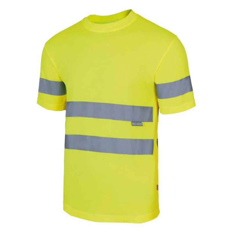 T-SHIRT AV MANGA CURTA FLUOR AMARELO...