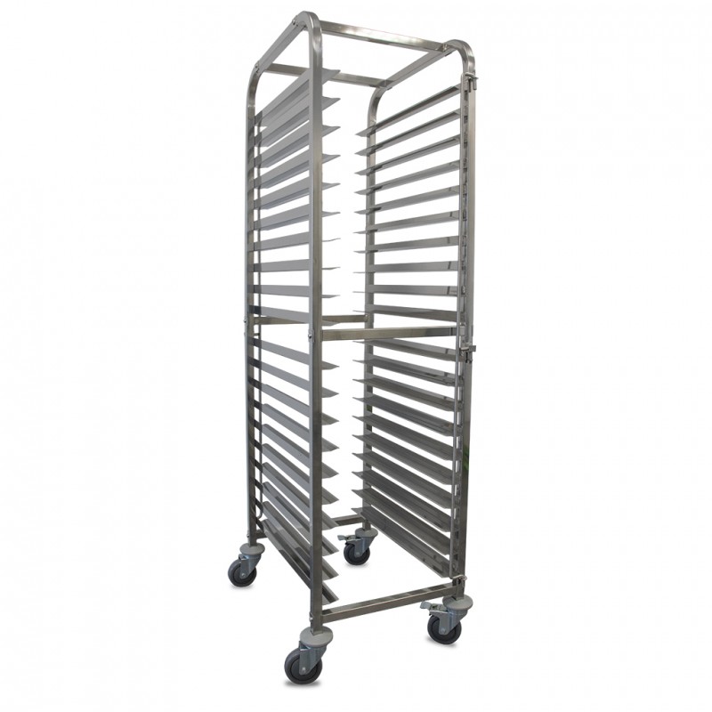 STAINLESS STEEL TROLLEY 20 EURONORM...