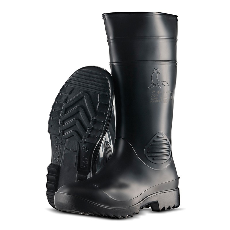 BOTA NEGRA FOCA CON PUNTERA +...