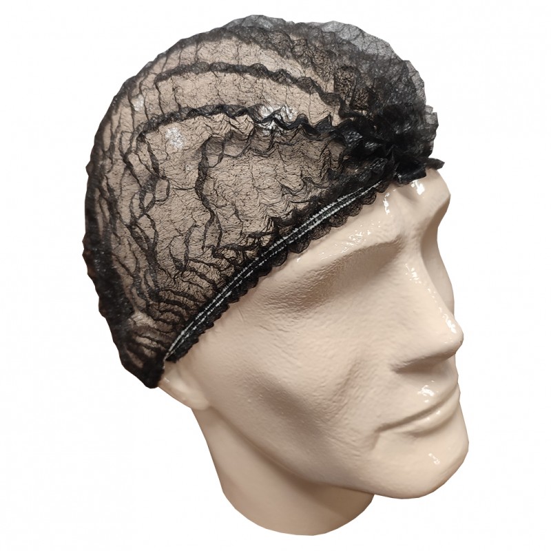 BLACK FOLDED DOUBLE ELASTIC CAP 100...